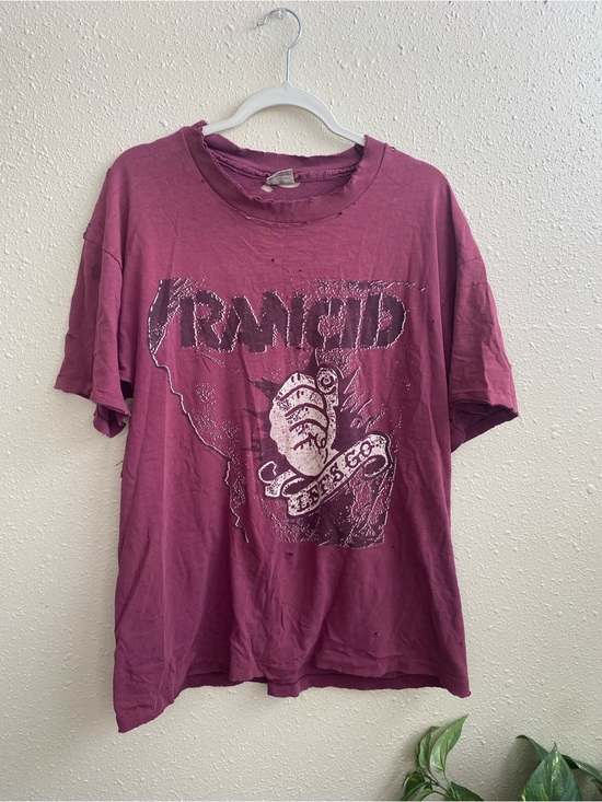 anvil Other - Vintage 90s anvil RANCID band tour tee single stitch paper tag thrashed